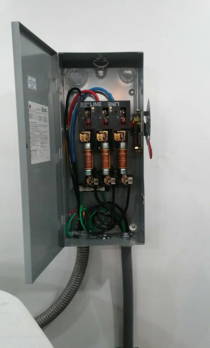 Three-phase disconnect switch installed for Electrical Wiring & Rewiring in St. Louis Park